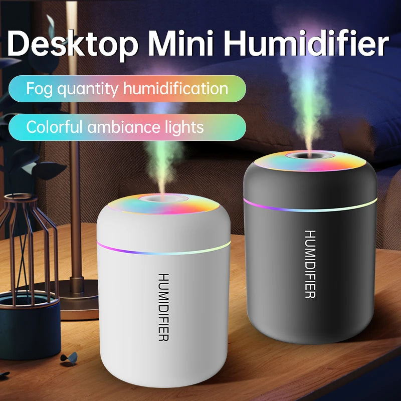 Mini humidificador USB 180ml – difusor de aroma eléctrico para auto y hogar