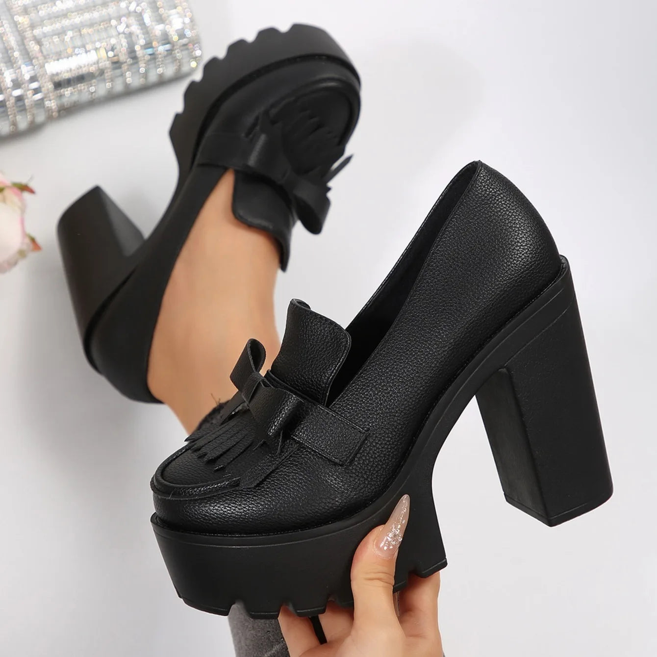 Pumps mujer – tacones chunky, plataforma elegante y antideslizantes