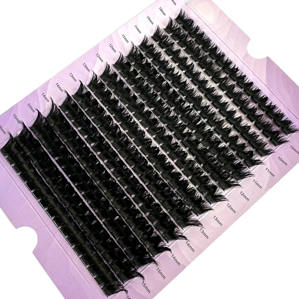 Paquete 280 pestañas mink 3D – extensiones individuales volumen ruso, ultra finas 0.05mm