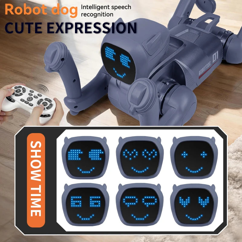 Perro Robot Inteligente - Control Remoto 2.4G y APP - Diálogo por Voz - Programable - Simulación Smart
