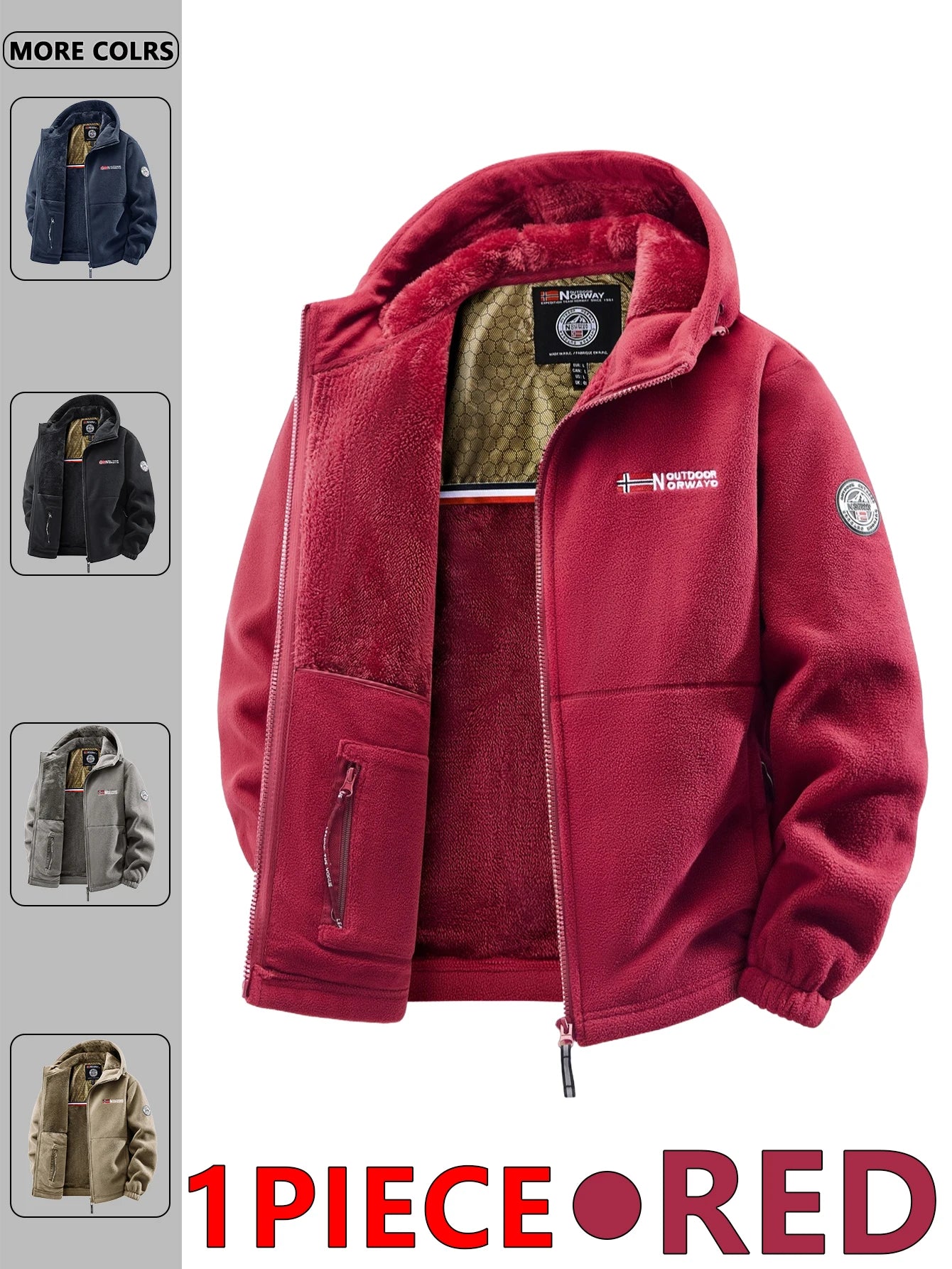 Campera con capucha hombre otoño/invierno – versátil para exterior y uso diario