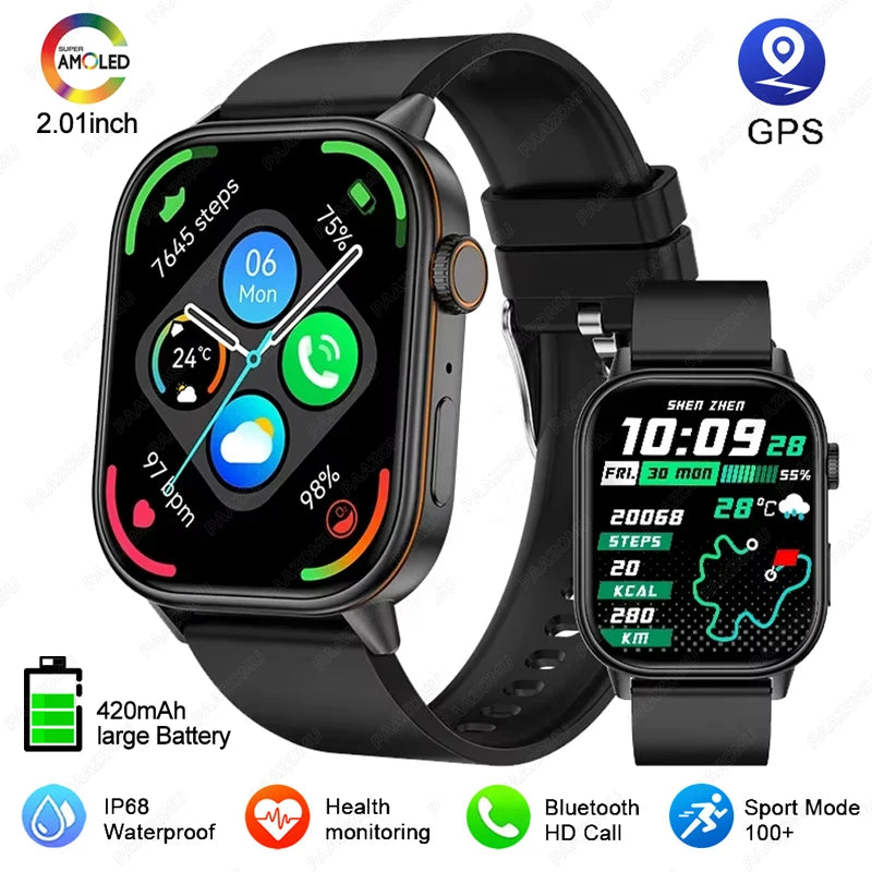 Smartwatch GPS mujer – pantalla 2.01", llamadas Bluetooth y resistente al agua