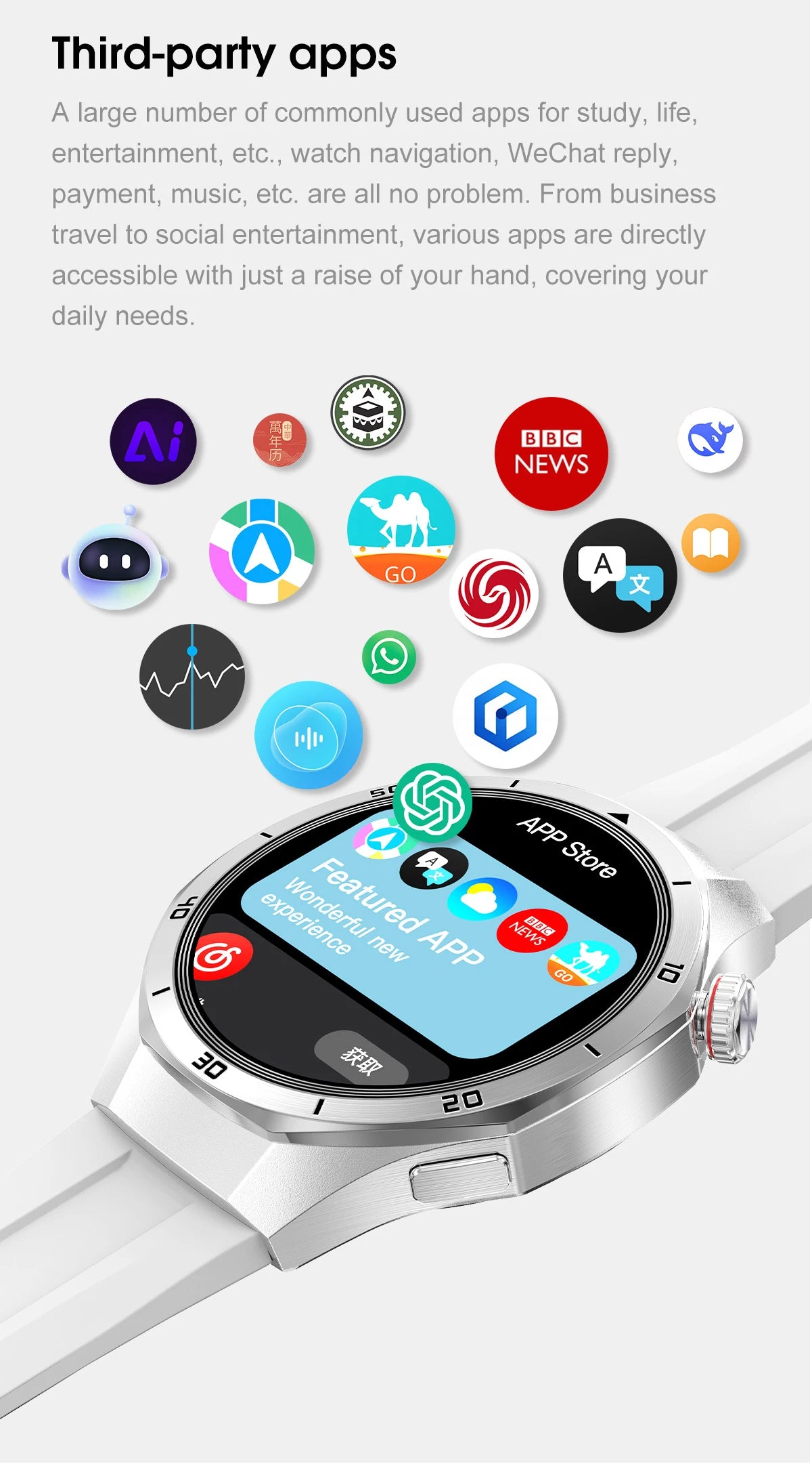 Smartwatch hombre nuevo – pantalla AMOLED, GPS, música y resistencia IP68