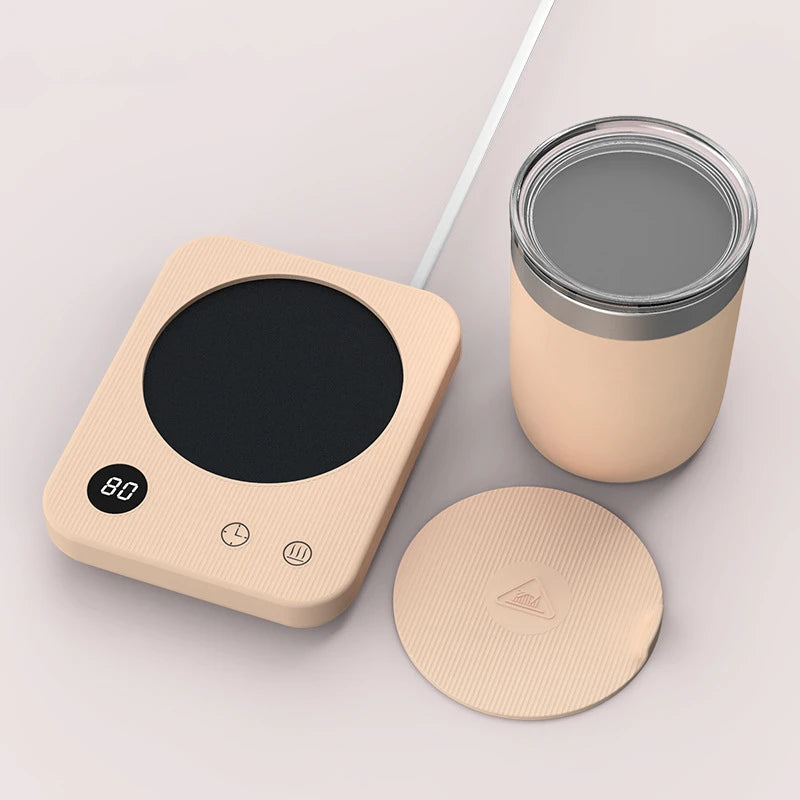 Calentador de Tazas NUEVO - Posavasos Calentador - Temperatura Constante - Placa Caliente Eléctrica - Set para Leche, Té, Agua - Hogar y Oficina - Regalo Perfecto