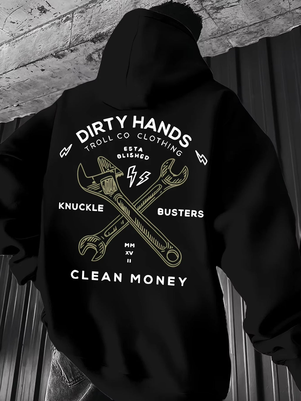 Hoodie unisex mecánico – diseño con llaves y martillo, cómodo y transpirable