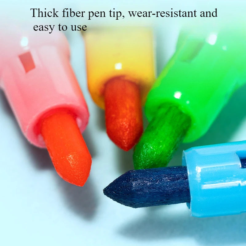 Set de marcadores lavables para niños – 12/24/36/48 colores seguros y vivos