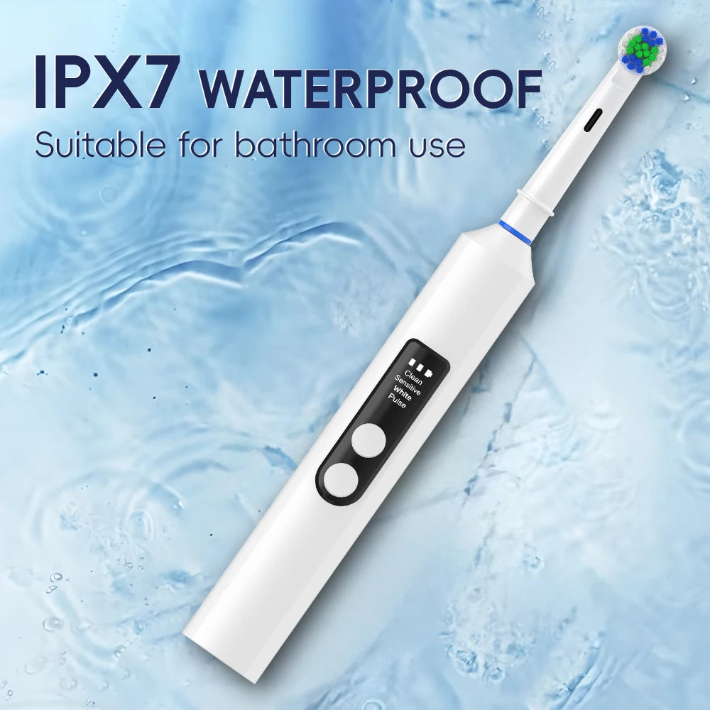 Cepillo eléctrico inteligente – 4 modos, recargable USB y compatible con cabezales Oral B