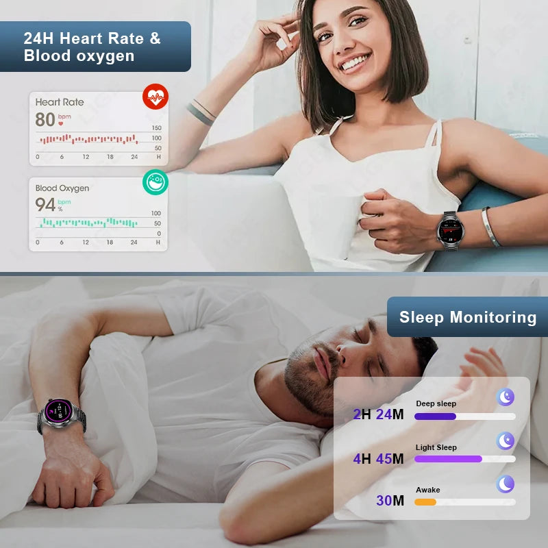 Smartwatch LIGE nuevo – pantalla HD 360*360, monitor de salud y llamadas Bluetooth