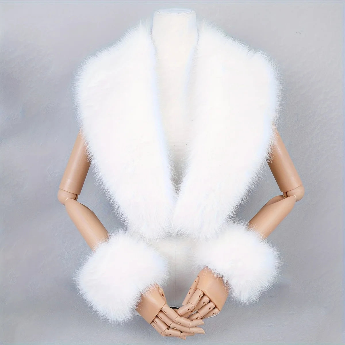 Vestido retro elegante con cuello y ribete de piel sintética – conjunto formal vintage para mujer