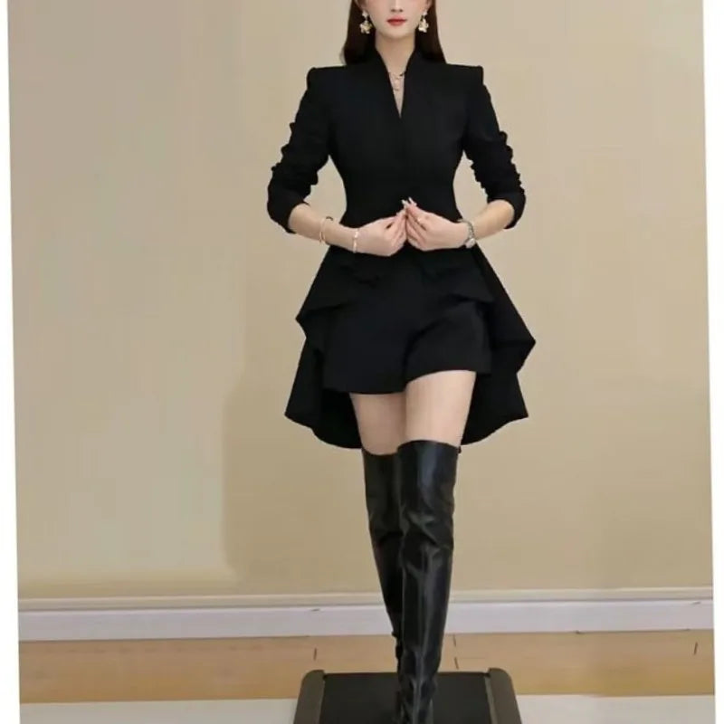 Set de vestidos mujer – elegante, casual y juvenil con escote en V y mangas largas