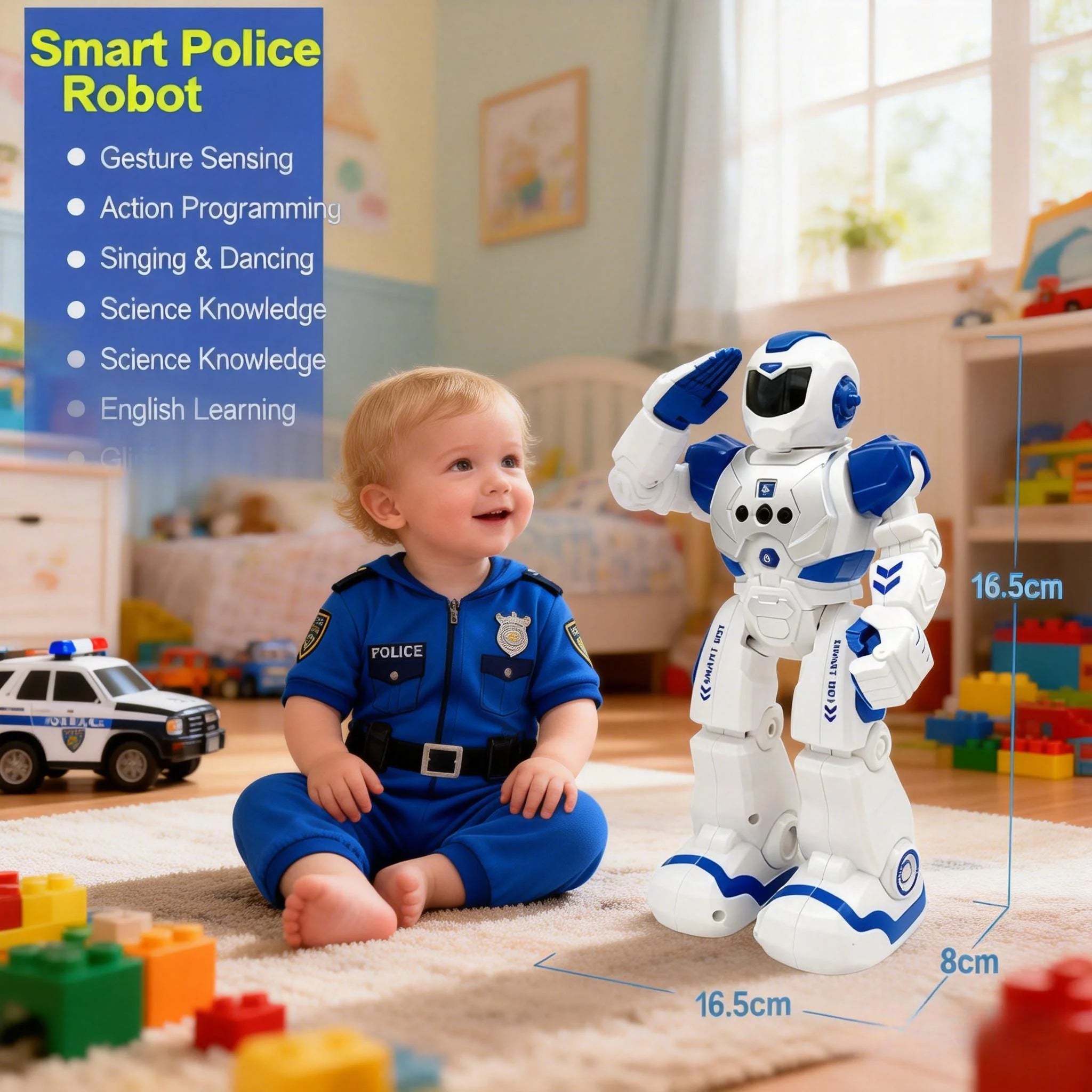 F03 - Robot Inteligente con IA y Control Remoto - Camina, Canta, Baila - Movimientos Humanoides