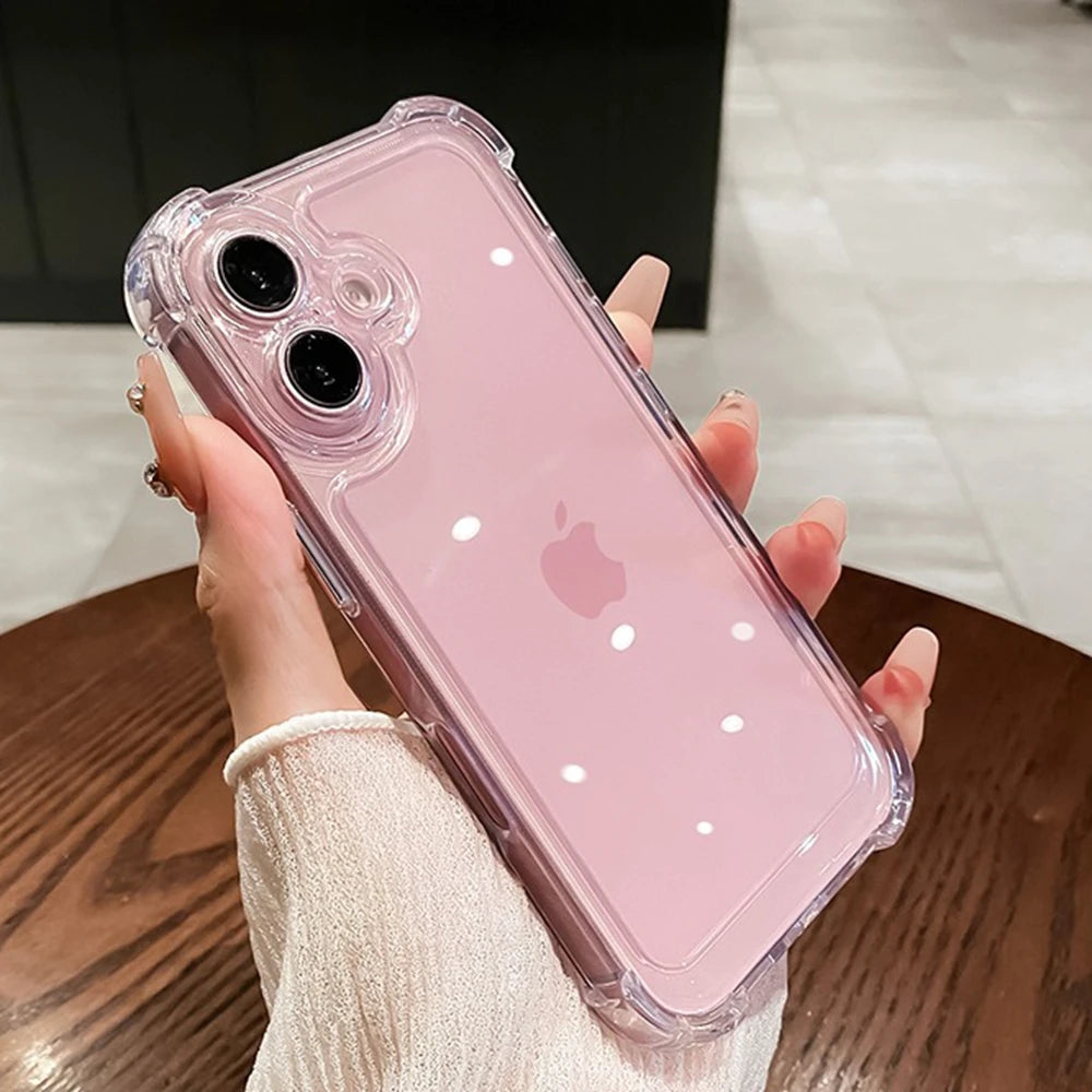 Funda transparente de lujo para iPhone – protección con airbag y diseño ultradelgado