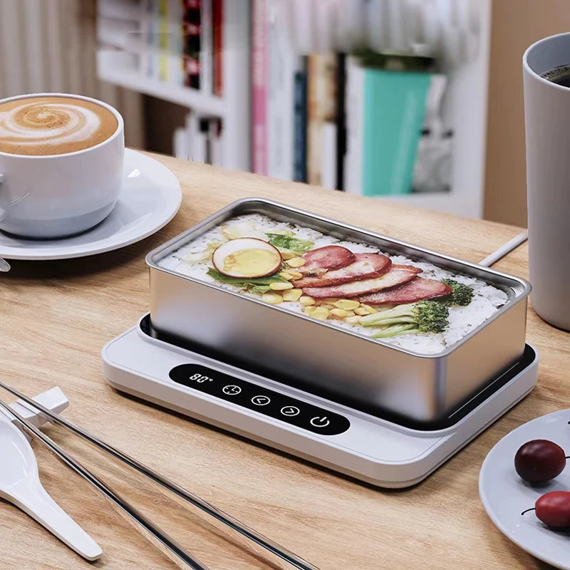Calentador de Tazas 50W - Placa Caliente Eléctrica - 9 Niveles de Temperatura - Posavasos Calentador - Para Lonchera, Leche, Café - Hogar y Oficina