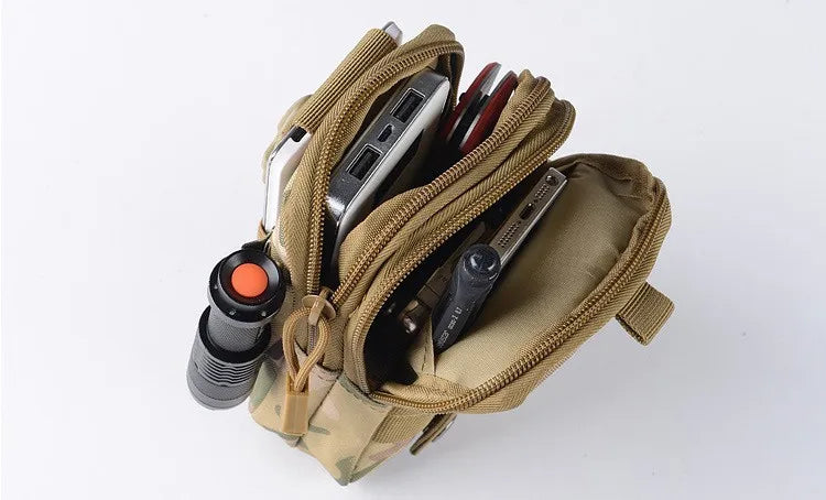 Riñonera táctica camuflada – bolsa multifuncional para pierna y cintura