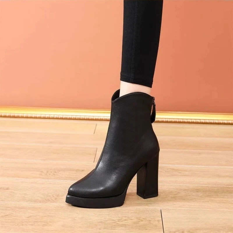 Botas plataforma mujer – cuero de lujo y tacones super altos