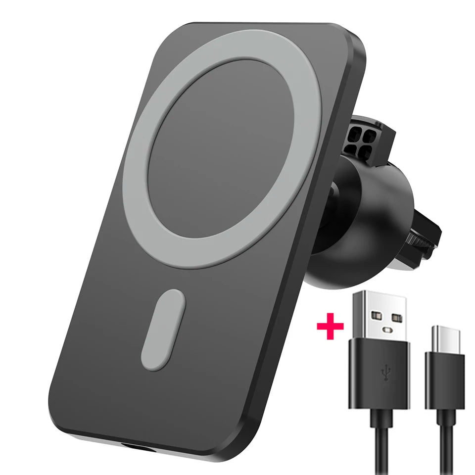 Cargador inalámbrico magnético para auto – soporte y carga rápida 30W para iPhone