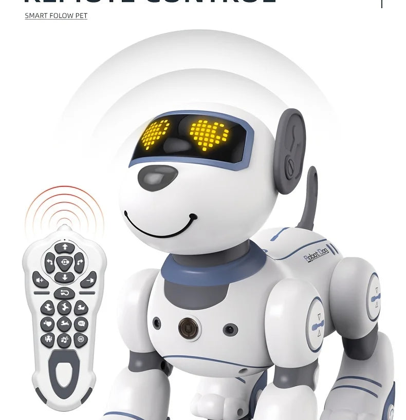 Perro Robot Inteligente con Control Remoto - Canta, Baila y Sigue - Acrobacias Smart - Música Interactiva - Cachorro Programable - Regalo para Niños