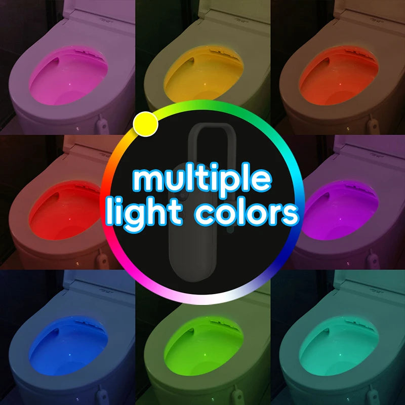 Luz Inteligente para Inodoro con Sensor de Movimiento - Recargable USB - LED RGB - Luz Nocturna para Baño