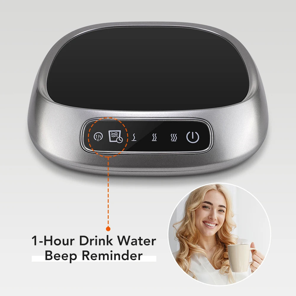 Calentador de Bebidas Eléctrico Inteligente - Control Avanzado de Temperatura - Placa Calentadora - Temperatura Constante - Temporizador - Apagado Automático - Calentador de Tazas
