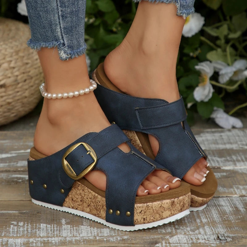 Sandalias plataforma mujer – cuñas casuales y abiertas para verano