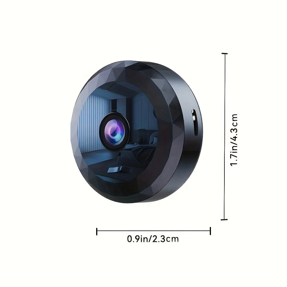 Mini cámara de seguridad WiFi inalámbrica – visión nocturna, detección de movimiento y batería recargable