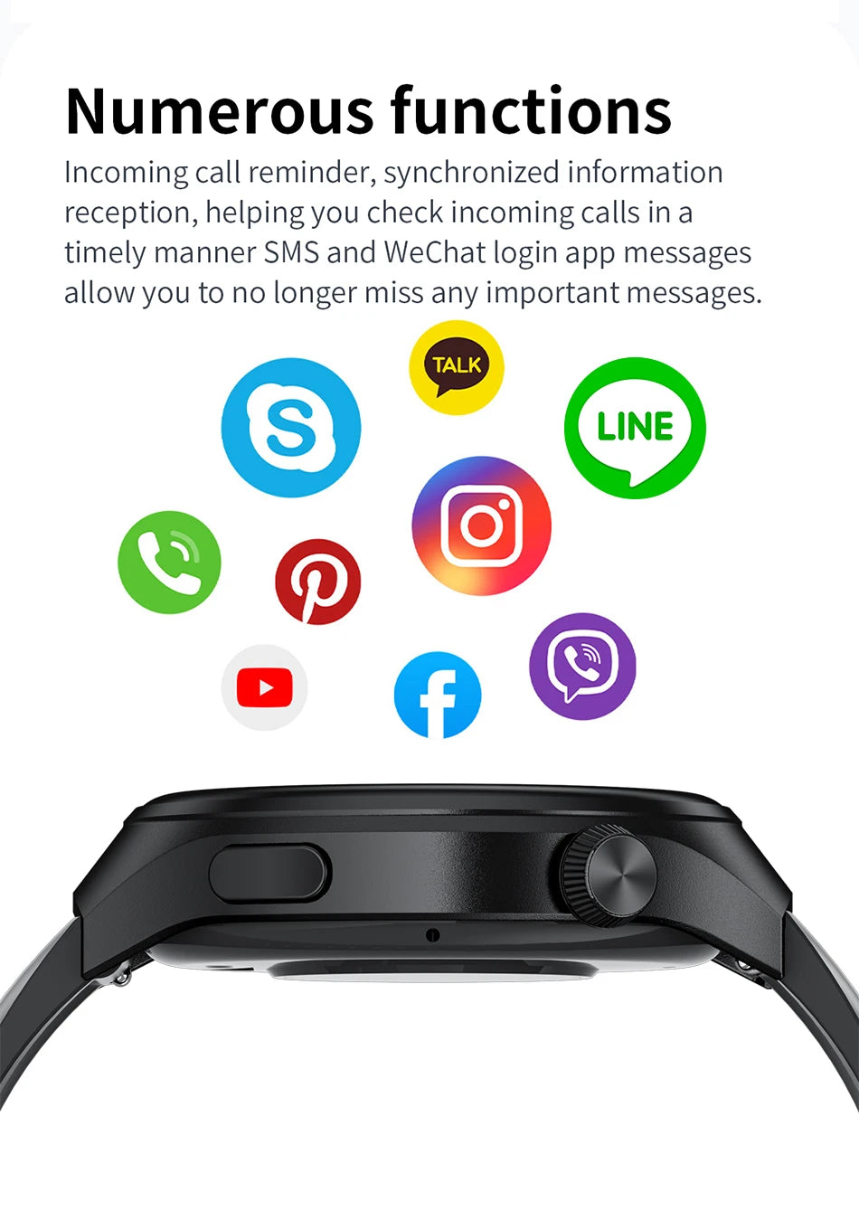 Smartwatch LIGE nuevo – pantalla HD 360*360, monitor de salud y llamadas Bluetooth