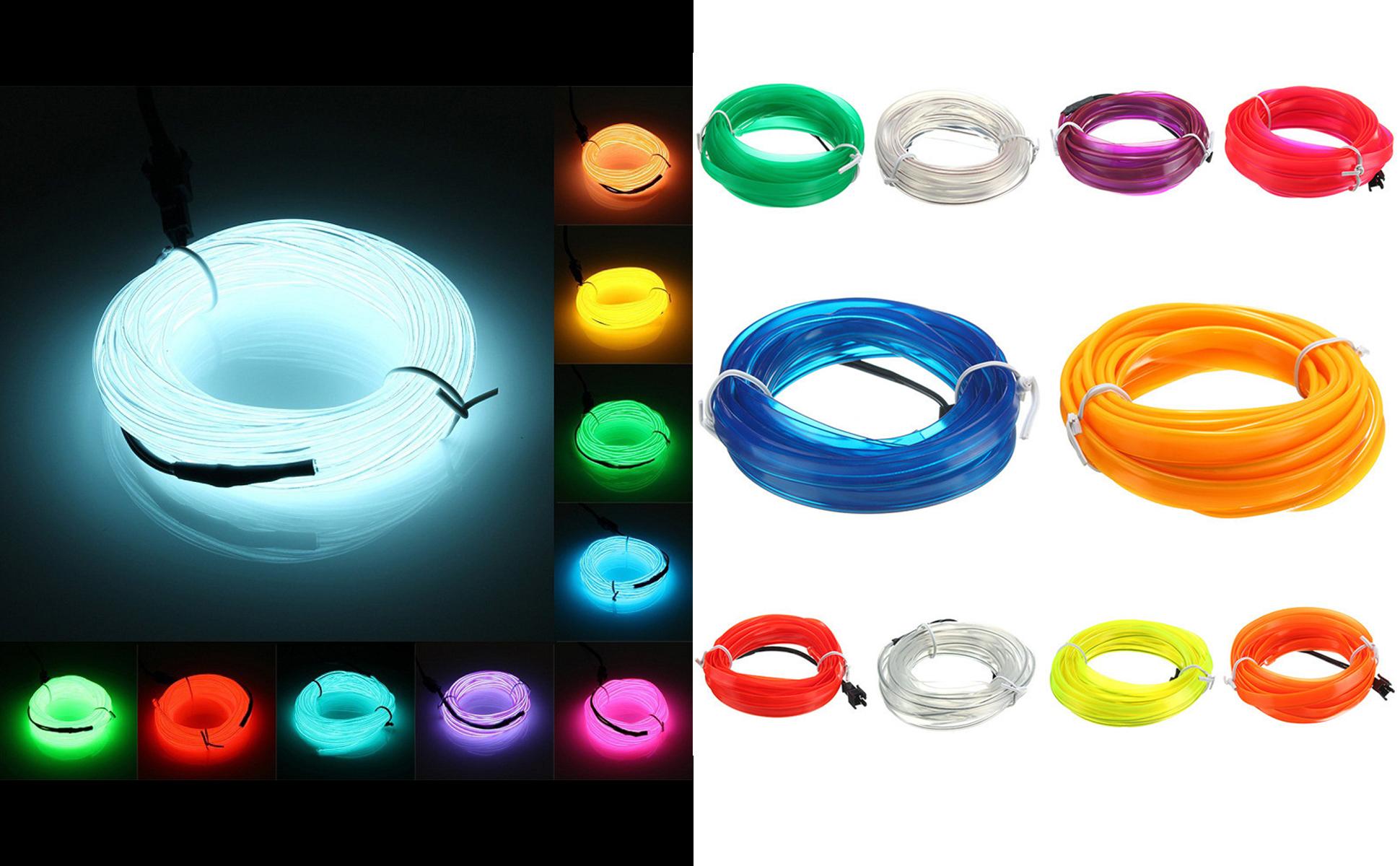 Tira LED interior para auto 5M – luz ambiental flexible y neón USB para decoración