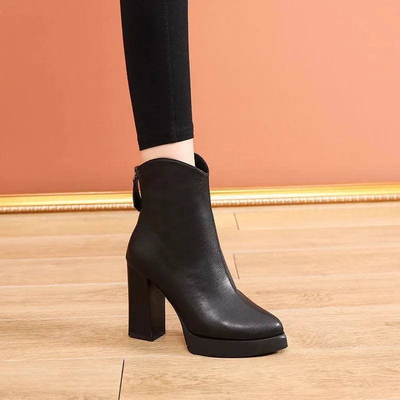 Botas plataforma mujer – cuero de lujo y tacones super altos