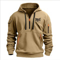 Hoodie casual con diseño multi-zipper – estampado y corte suelto para otoño/invierno