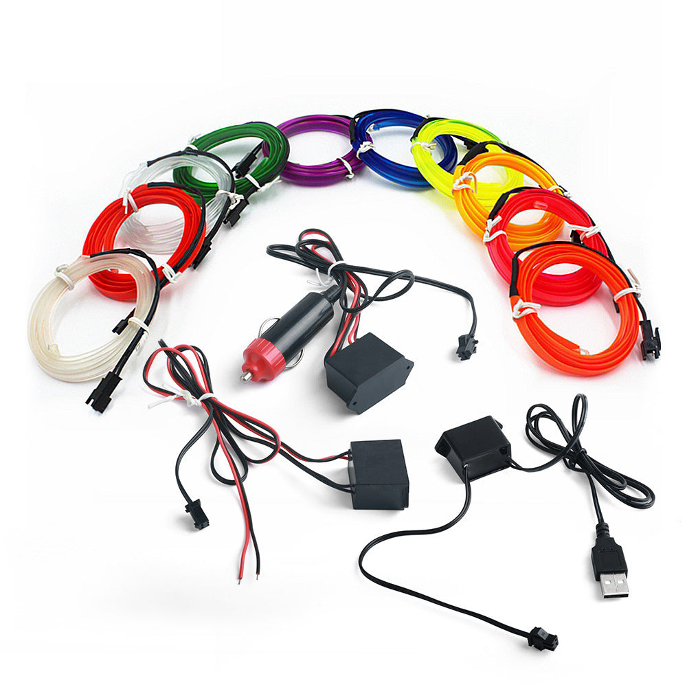 Tira LED interior para auto 5M – luz ambiental flexible y neón USB para decoración