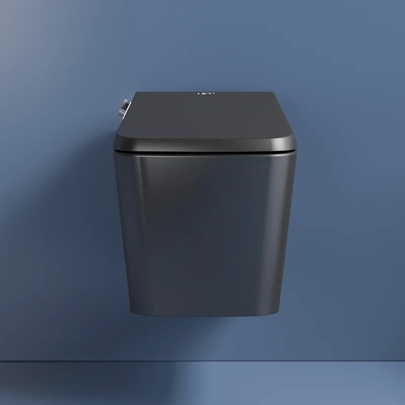 Inodoro inteligente negro mate – tanque oculto y diseño suspendido