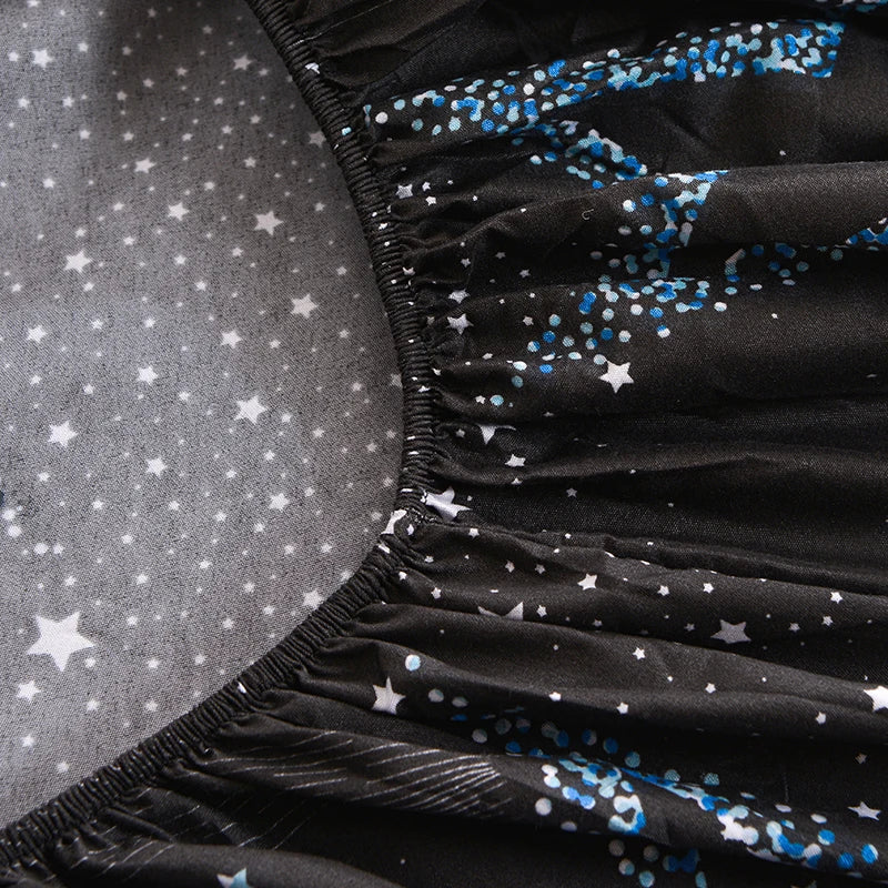 Sábana ajustable estampada – protector de colchón transpirable 90x200cm