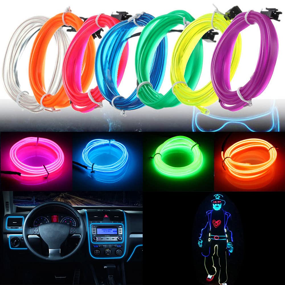 Tira LED interior para auto 5M – luz ambiental flexible y neón USB para decoración