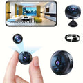 Mini cámara de seguridad WiFi inalámbrica – visión nocturna, detección de movimiento y batería recargable