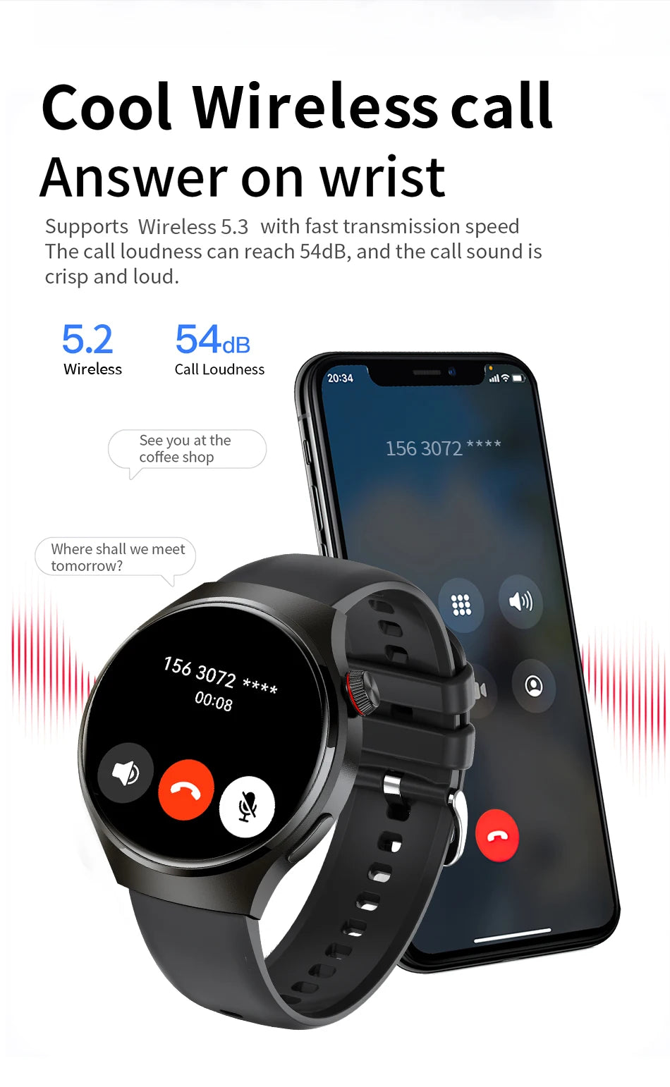 Smartwatch LIGE nuevo – pantalla HD 360*360, monitor de salud y llamadas Bluetooth