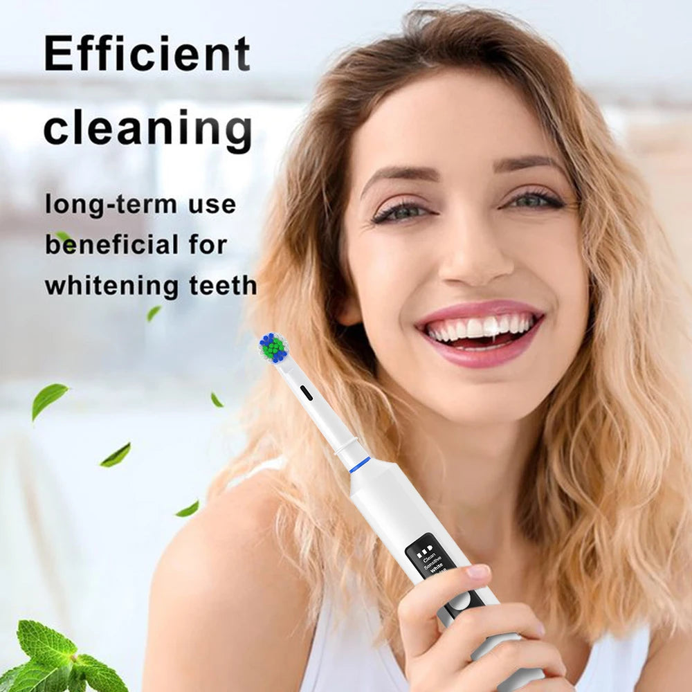 Cepillo eléctrico inteligente – 4 modos, recargable USB y compatible con cabezales Oral B