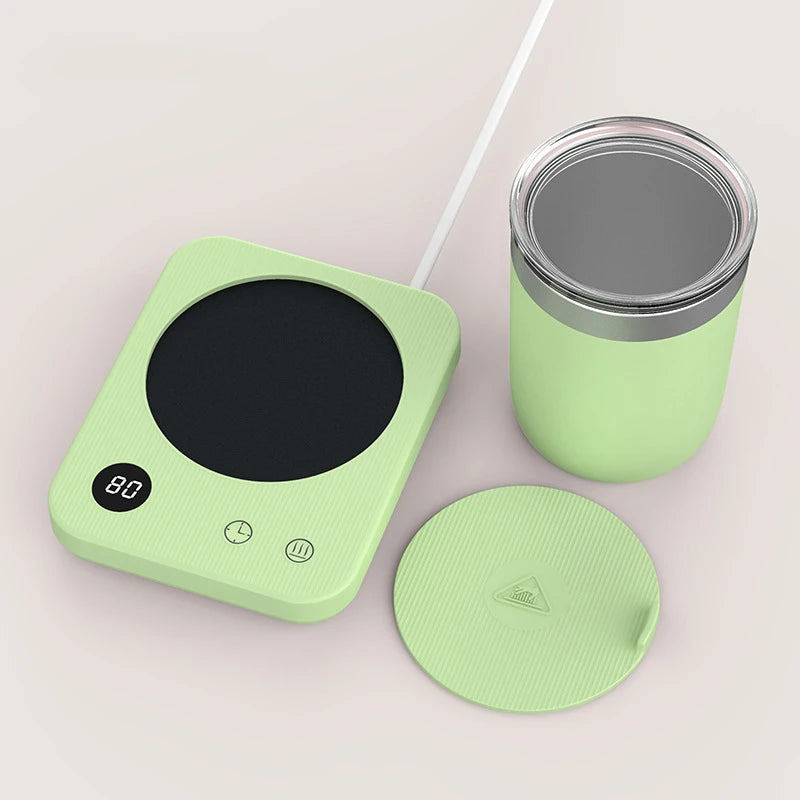 Calentador de Tazas NUEVO - Posavasos Calentador - Temperatura Constante - Placa Caliente Eléctrica - Set para Leche, Té, Agua - Hogar y Oficina - Regalo Perfecto