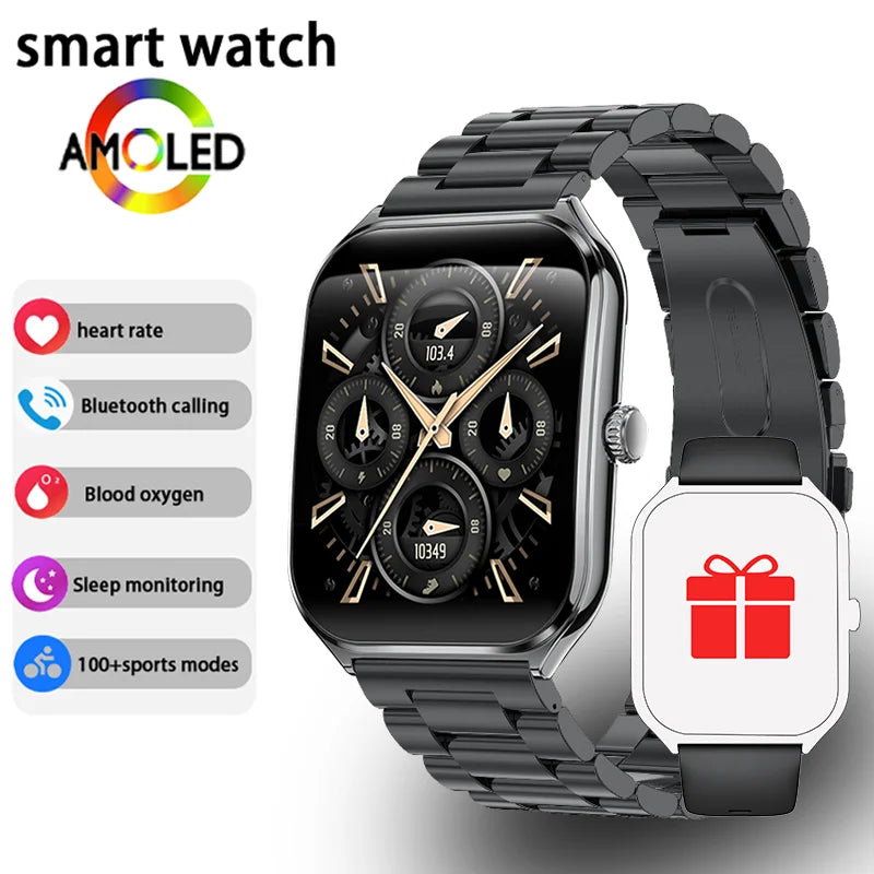Smartwatch ultra delgado – pantalla AMOLED 1.96" HD para hombre y mujer, compatible Huawei