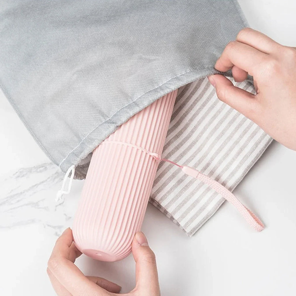 Estuche portátil para cepillo y pasta dental – caja protectora para viaje y camping