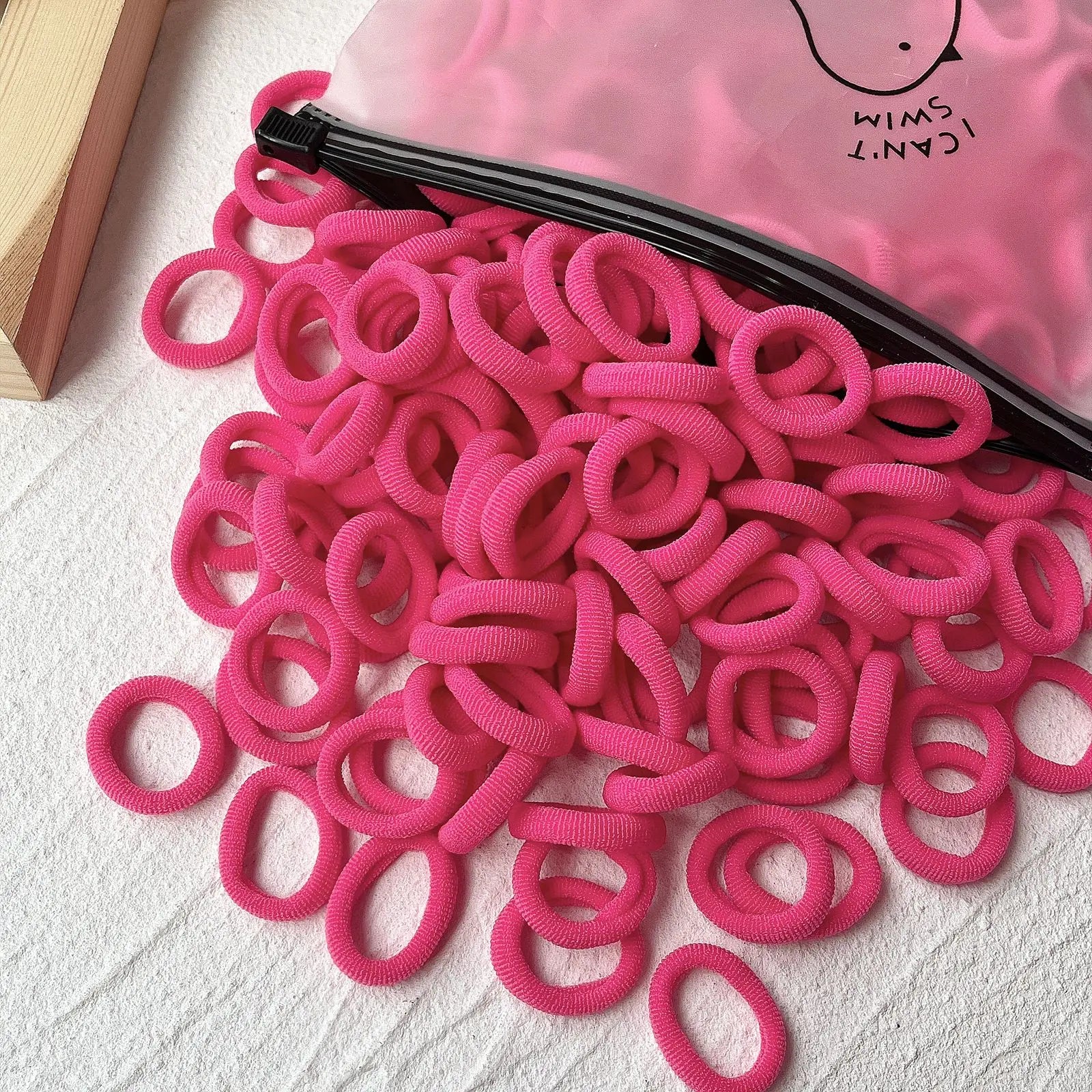 Set de 20/50 ligas elásticas para cabello – scrunchies y bandas de colores para niñas