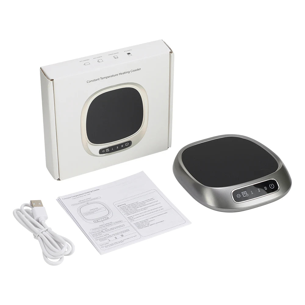 Calentador de Bebidas Eléctrico Inteligente - Control Avanzado de Temperatura - Placa Calentadora - Temperatura Constante - Temporizador - Apagado Automático - Calentador de Tazas
