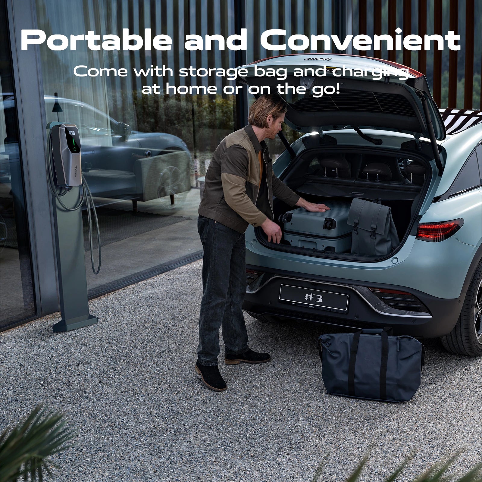 Cargador eléctrico VDL para auto – 3.6KW, Tipo 2 y corriente ajustable