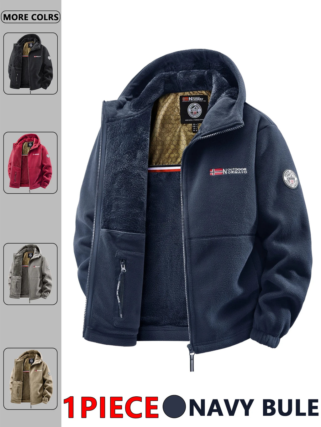 Campera con capucha hombre otoño/invierno – versátil para exterior y uso diario