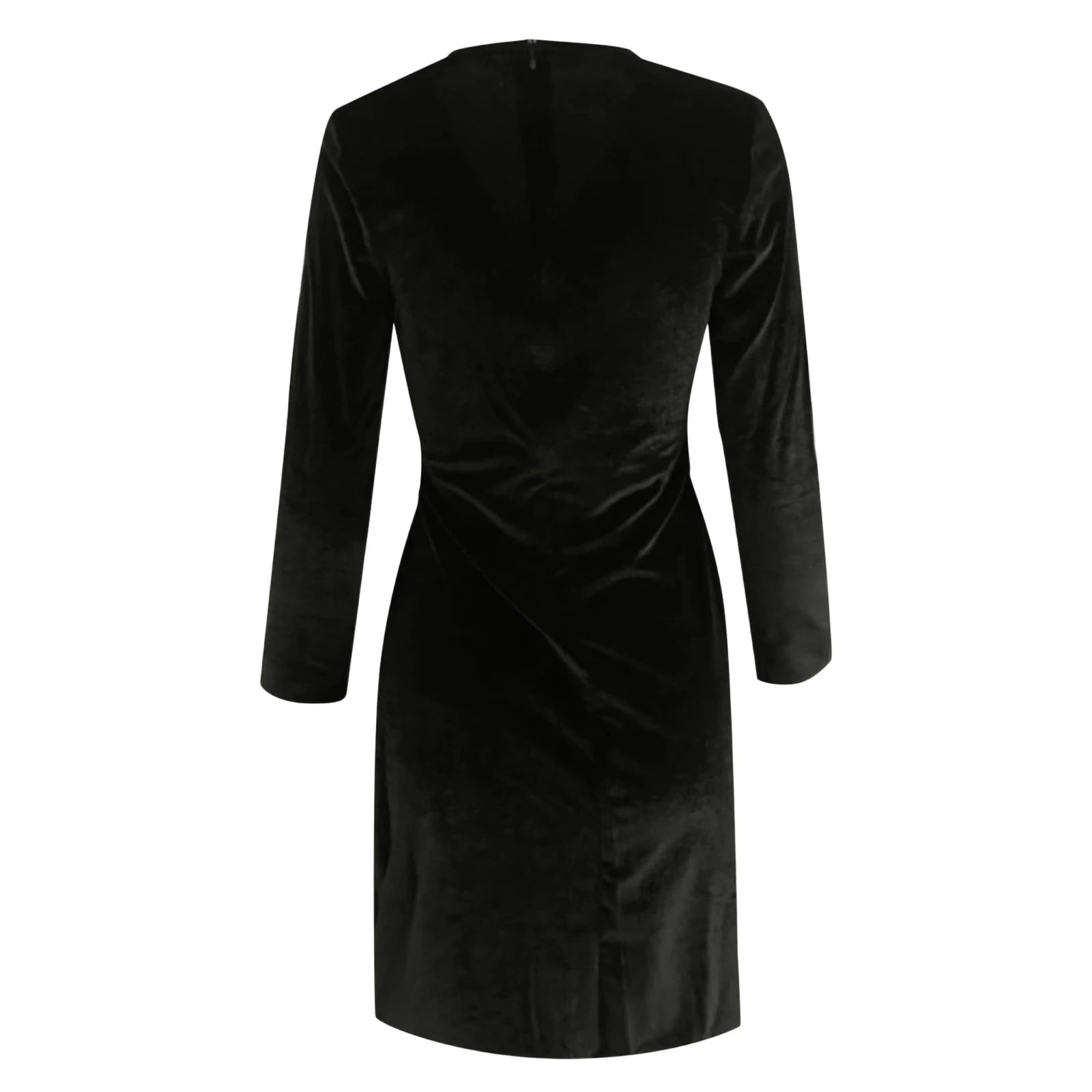 Vestido de terciopelo mujer – sexy, ajustado y elegante con escote en V y mangas largas