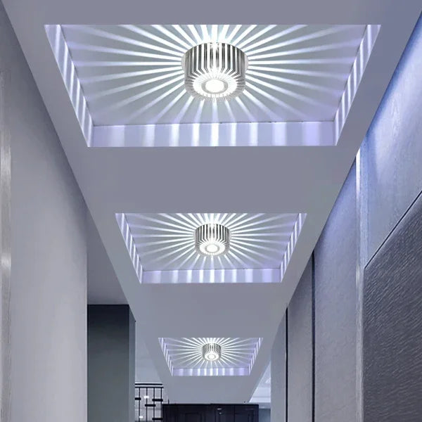 Lámparas LED para techo y pared – 3W, colores vibrantes para living y exteriores