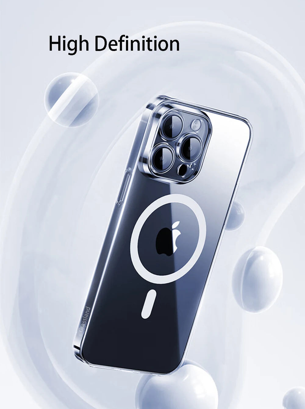 Funda transparente con carga magnética inalámbrica – compatible con MagSafe para iPhone