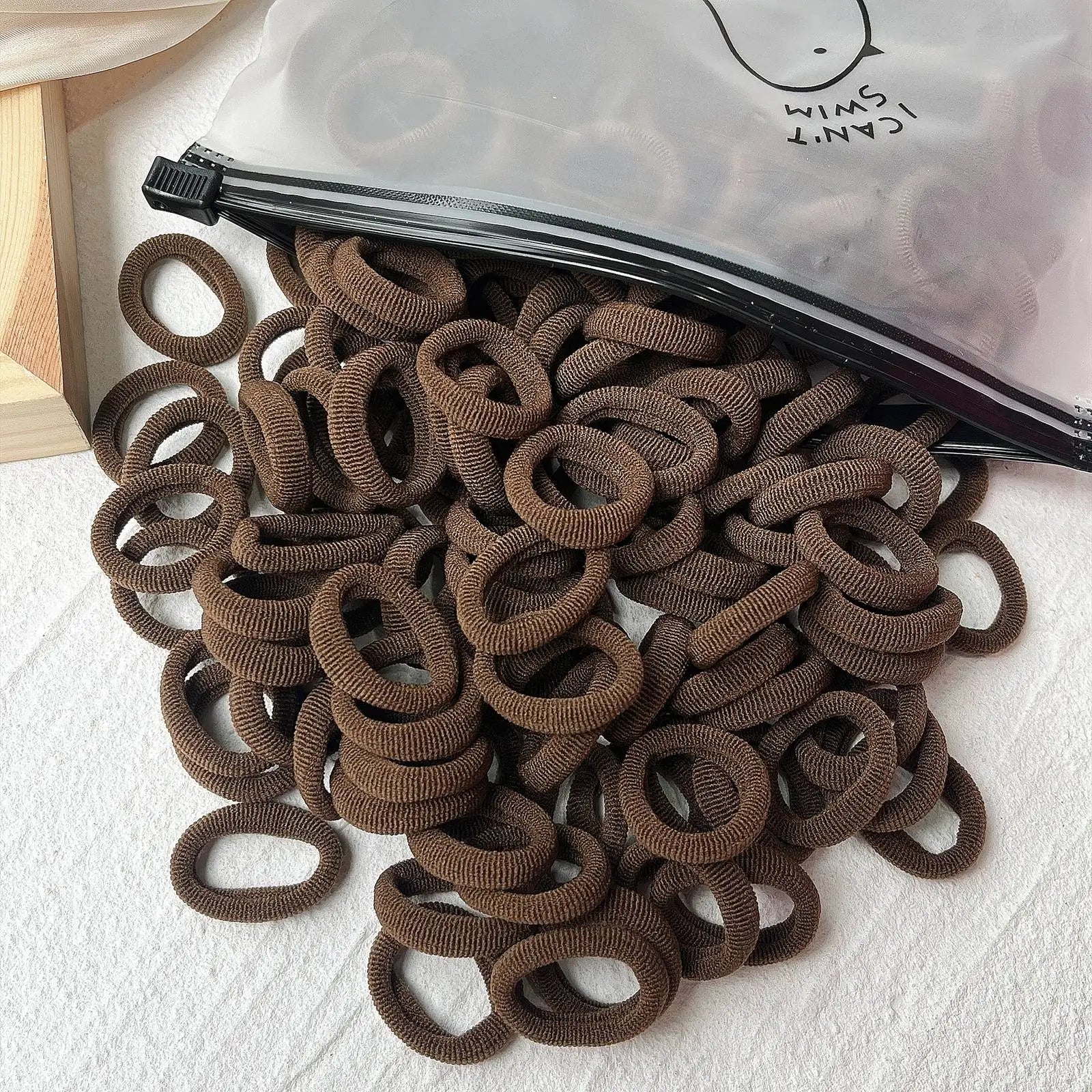 Set de 20/50 ligas elásticas para cabello – scrunchies y bandas de colores para niñas
