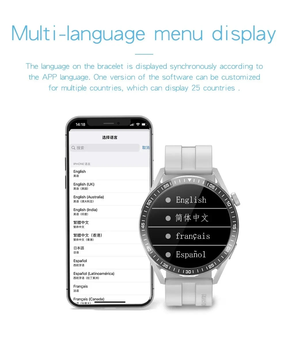 Smartwatch Pro – pantalla AMOLED HD, monitor de ritmo cardíaco y llamadas Bluetooth