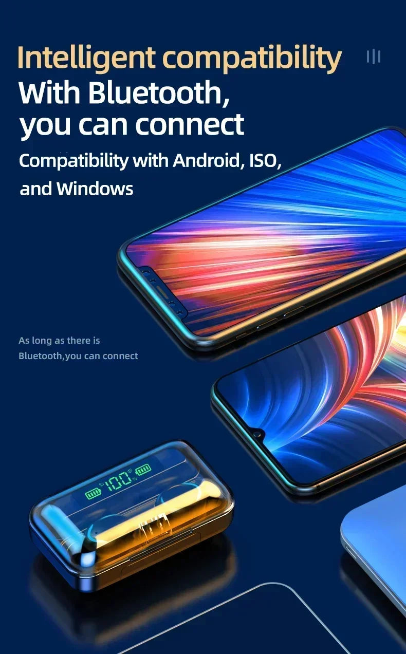 Auriculares inalámbricos TWS F9-5 – Bluetooth 5.3, stereo HiFi y resistentes al agua