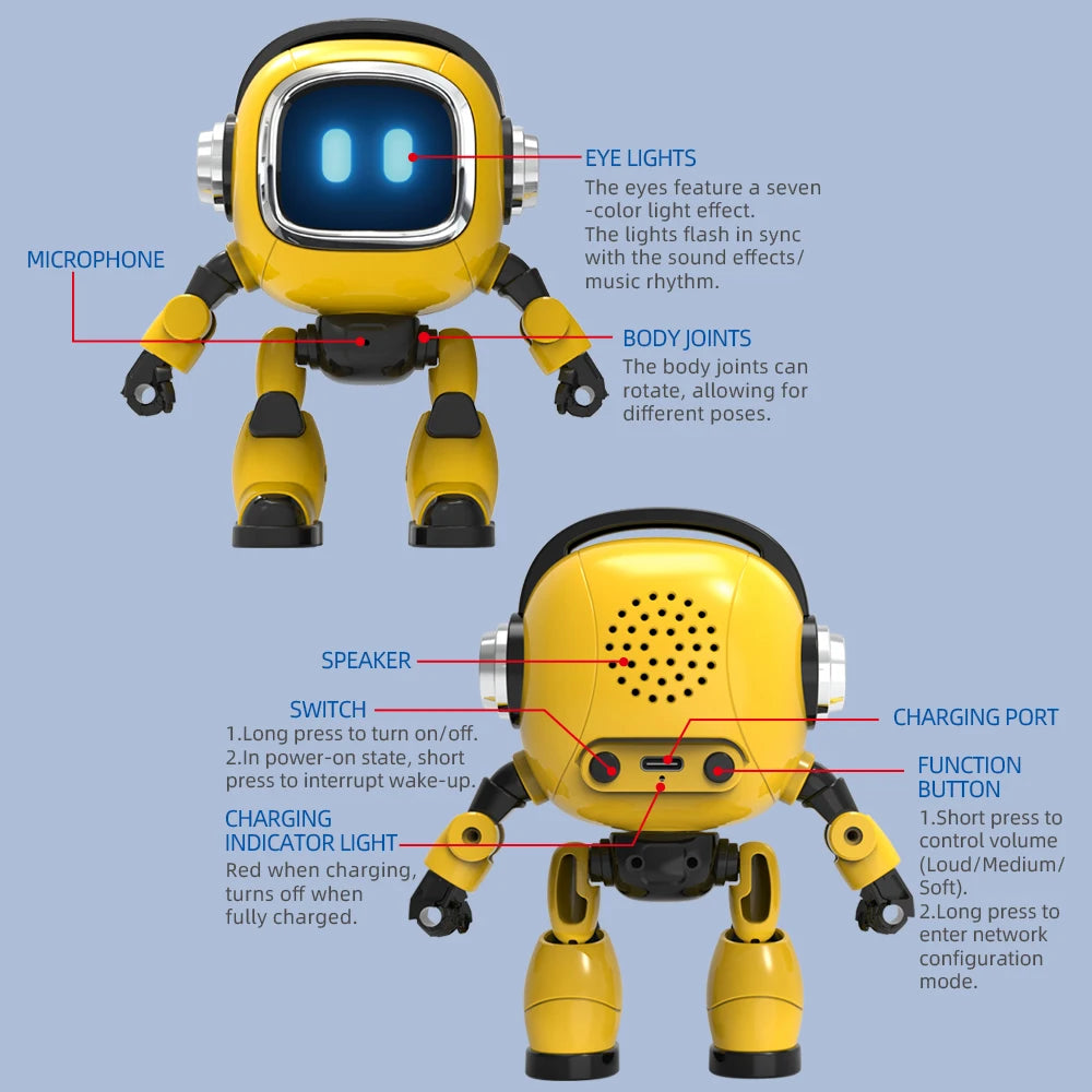 Robot DeepSeek AI Smart para Niños - Diálogo Interactivo por Voz - Juguete Educativo de Escritorio con Conversación Inteligente